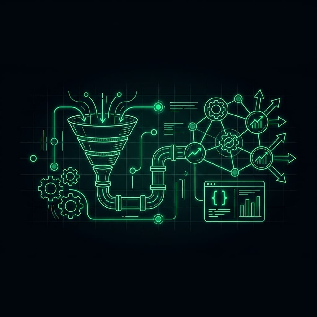 GrowVine growth system illustration — strategy, software, and outbound connected